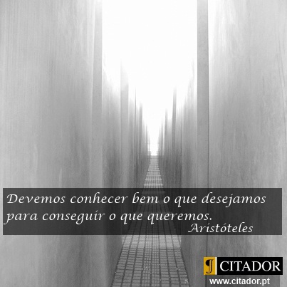 O Foco do Desejo - Aristóteles : Devemos conhecer bem o que desejamos para conseguir o que queremos.
